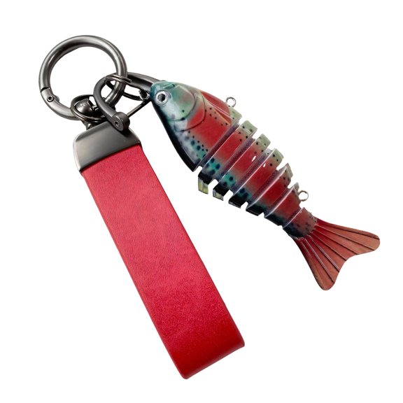 Realistic Fish Design Keychain With Sturdy Mixed Materials Portable for Everyday Carry