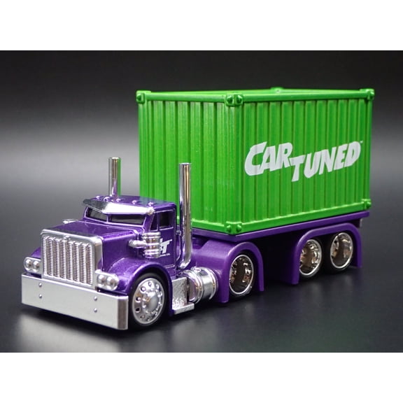 Open Box CAR TUNED SNEAKY PETE CONTAINER RIG 1:64 SCALE DIORAMA DIECAST MODEL CAR