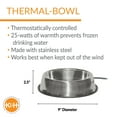 thumbnail image 3 of K&H Pet Products Thermal-Bowl Outdoor Heated Cat & Dog Water Bowl Stainless Steel 102 Ounces, 3 of 9