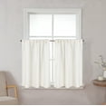 thumbnail image 5 of Better Homes & Gardens Linen Blend Light Filtering Rod Pocket Kitchen Curtain Tiers and Valance, Set of 3, Vanilla Dream, 60 W x 36 L, 5 of 7