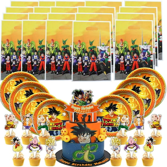 Dragon Ball Gift Bags Plates Candy Treat Birthday Party Supplies Decorations Decor Goodie Bag