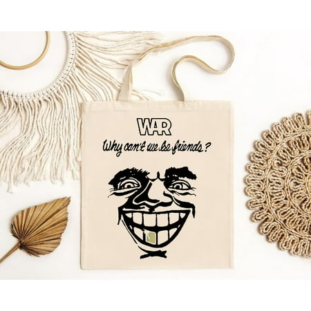 vintage War Why Cant We Be Friends Tote Bag-TH21411