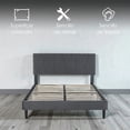 thumbnail image 3 of Ilios Innova | Base de Cama Matrimonial con Cabecera Moderna de Diseño Moderno, Estructura Reforzada Con Tapizado Color Negro, 3 of 9