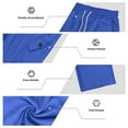 thumbnail image 5 of Havenre Mens Sweatpants Open Bottom Baggy Loose Wide Leg Cargo Sweat Pants Lightweight Casual Athletic Workout Jogger Pants with Pockets Blue L, 5 of 10