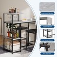 thumbnail image 4 of Danolapsi Dining Table Set for 2, 3-Piece Expandable Bar Table and Chairs Set, with Storage Shelves and Wine Rack, Small Kitchen Dining Set for Living Room, Apartment, 4 of 8