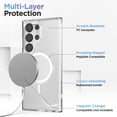 thumbnail image 2 of Encased AFECK400CP MAG Case with Wireless Charger for Samsung Phones, Clear, Compatible with MagSafe, 2 of 7