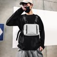 thumbnail image 3 of Sywqhk Bolsas De Pecho Oxford Para Hombres Y Mujeres, Ropa Informal Estilo Hip Hop, Chaleco, Riñoneras (Gris) Sywqhk Para estrenar, 3 of 6