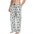thumbnail image 3 of Mens Pajama Pants - Soft Sleep & Lounge Pants for Men, Elegant Cute Cartoon Cat Cuteness Casual PJ Bottoms Pants with Pockets, 3 of 5