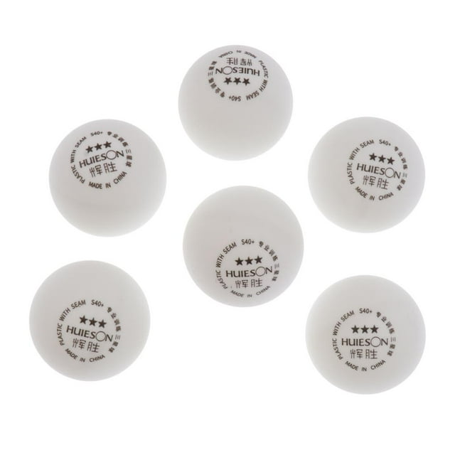6 Pieces White Professional Table Tennis Balls - Balls for Training and Match