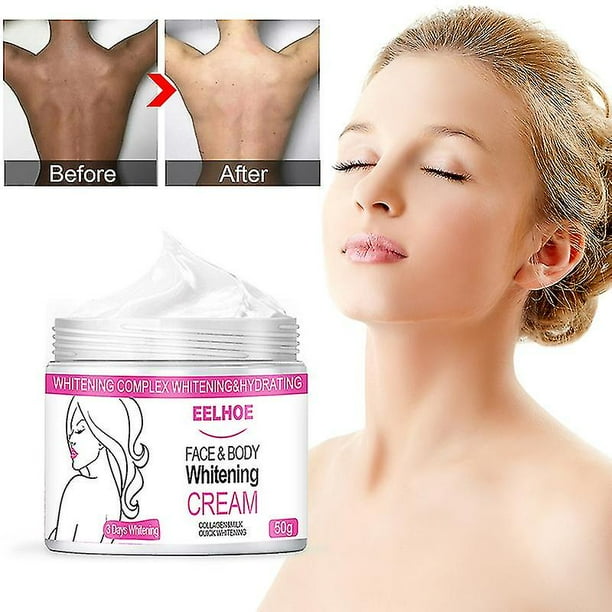 Crema blanqueadora para blanquear el cuerpo, crema para aclarar las axilas, crema para blanquear la espalda, piernas, rodillas, cuerpo blanco para piel negra oscura Tslm1 kaili Sencillez