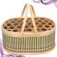 thumbnail image 3 of Minkissy Small Decorative Basket Bamboo Easter Prop Light Green 1Pack, 3 of 8