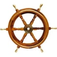thumbnail image 3 of Wooden Ship Wheel Pirate Rustic Captain Wall Home Décor Nautical Style Captain Boat Wheel | Pirate Décor | Wall Hanging , Office Décor ,, 3 of 5
