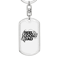 thumbnail image 5 of Reel Cool Dad Fish & Rod Fishing Stainless Steel or 18k Gold Premium Swivel Dog Tag Keychain, 5 of 10