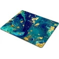 thumbnail image 4 of Blue Marbled Custom Design Mouse Pad Non-Slip Rubber Base Rectangle Gaming Mousepad Perfect for Computers & Laptops Stylish Desk Mat, 4 of 5