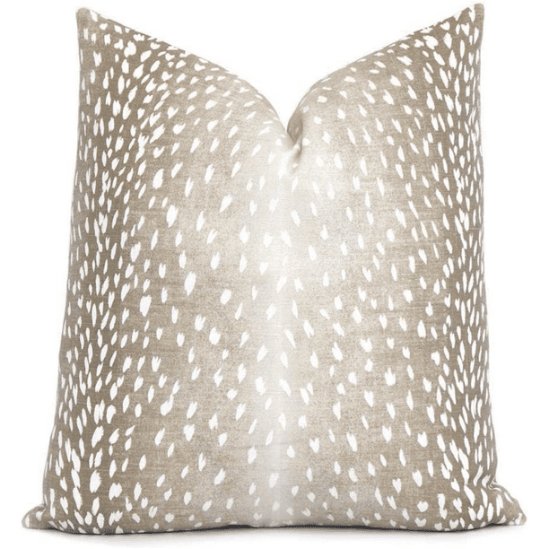 Popeven Antelope Beige Pillow Cover with Zipper Square Euro Sham or