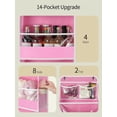 thumbnail image 3 of JL  5 Tier Over the Door Organizer, Swing-proof Door Organizer Hanging with Clear PVC Windows, Behind the Door Storage for Bedroom Nursery Closet Laundry Pantry Bathroom, Bubblegum Pink, 3 of 9