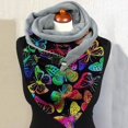thumbnail image 5 of Bufanda con estampado de mariposas para mujer, bufanda multiusos a la moda, 5 of 5