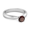 thumbnail image 2 of Solitaire 0.25 Cts Round Cut Garnet 925 Sterling Silver Promise Women Valentines Day Gifts Ring, 2 of 3
