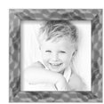 thumbnail image 2 of ArtToFrames 8" x 8" Hammered Steel Metallic Picture Frame, 8x8 inch Silver Wood Poster Frame (WOM-5264),  Pack, 2 of 7