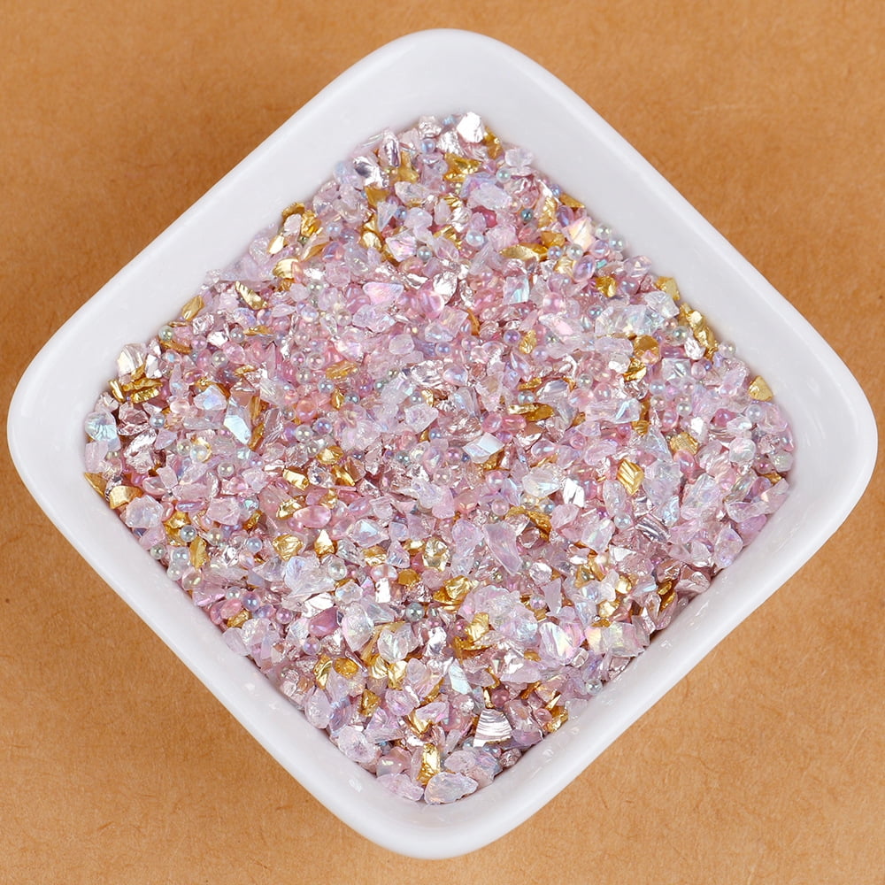Namzi 20g Crushed Glass Chips Multi-Color Glitter Stones for Nail Art, Vase Filler, Craft Projects Decor,B03