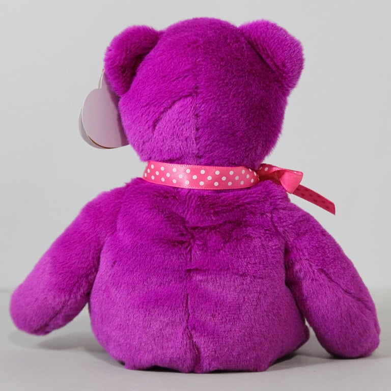 Noeul S2 限定magenta bear Ty Beanie Baby MAGENTA II Collectible Teddy Bear Plush, Purple, 8