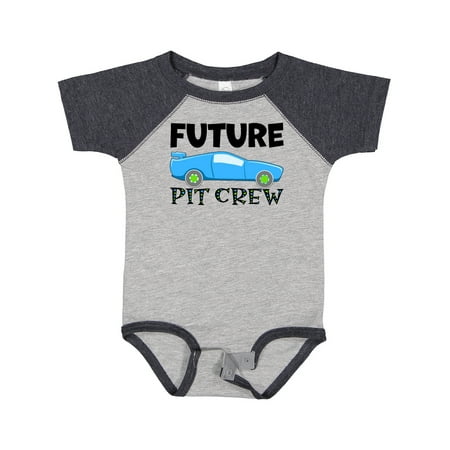

Inktastic Future Pit Crew Blue Race Car Gift Baby Boy or Baby Girl Bodysuit
