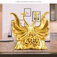 thumbnail image 4 of Estatua de cisne moderna, escultura de animal para estantería, escritorio de oficina y sala de estar. Dorado, 4 of 9