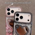 thumbnail image 4 of for iPhone Pro Max Bling Case, Shockproof Luxury Shiny Diamond 3D Butterfly Glitter Case Girls Woman Thin Soft Phone Cover Love Heart Makeup Mirror for iPhone Pro Max 6.9 inch, Silver, 4 of 9