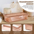 thumbnail image 3 of 3 Pieces Flatware Tray with Lid and Drainer, Clear Silverware Organizer, Stackable Tableware Utensil Drawer Organizer to Keep Your Cutlery Organized and Protected (Brown), 3 of 7