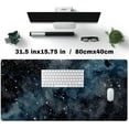 thumbnail image 2 of Cute Gaming Mouse Pads Desk Mat Black Starry Sky Mouse Pad Large Desk Keyboard Pad Large Computer Mousepad Mat for Desk, 31.5x15.7 in Stitched Edges Desktop with Non-Slip Rubber Large Desk Pad, 2 of 6