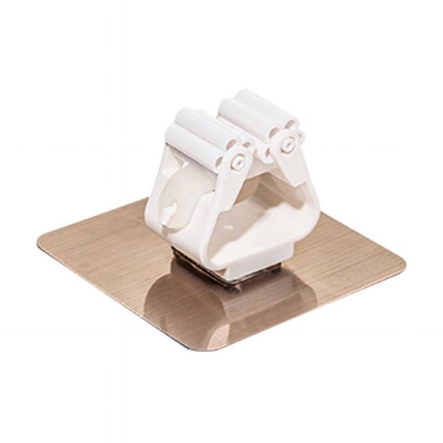 Clip resistente sin costuras para trapeador de baño, clip para trapeador sin perforaciones, hebilla para estante de almacenamiento de trapeador sin clavos para baño