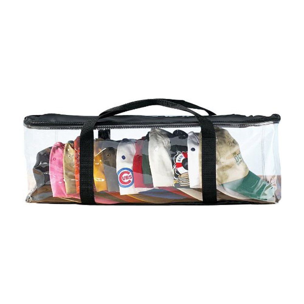 Hat/Cap Storage Bag-Baseball-Handle-No Dust/Moisture-Up to 15 Hats Clear 