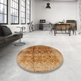 thumbnail image 3 of Ahgly Company Indoor Rectangle Mid-Century Modern Mahogany Brown Oriental Area Rugs, Swatch Sample, 3 of 6