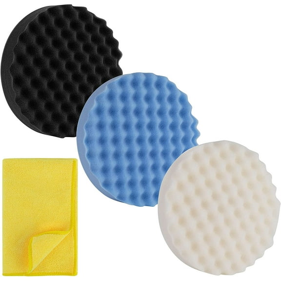 KANGAROOBANDS 3M Perfect-It Foam Compounding Pads Kit  3M 05737 05738 05733 Foam Compounding and Polishing Pads  Complete 8 inch Buffing Pads Set  Bundled Microfiber Cloth