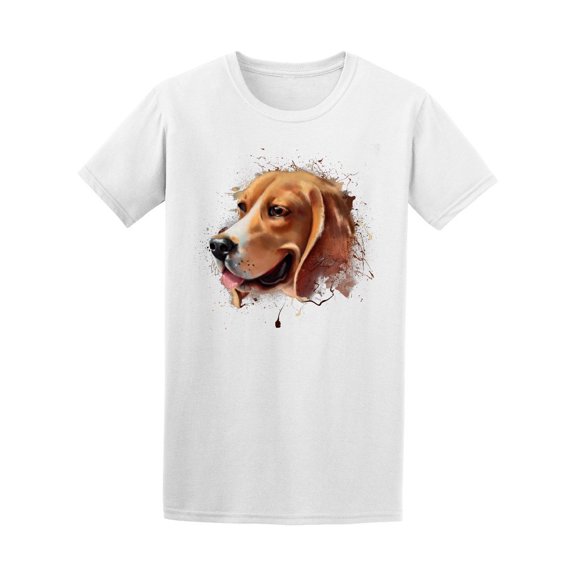 Dog Portrait Sketch Painting Tee Men's -Image by Shutterstock