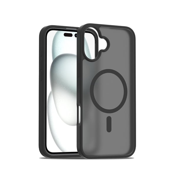 ELEHOLD Case for iPhone 16, Shockproof Magnetic Skin-Feel Case,Compatible with Wireless Charging,Black