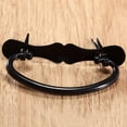thumbnail image 4 of 5 unids hierro tirón mango retro negro cajón armario armario kódales metal vintage muebles asas 67 * 30 mm hardware, 4 of 6