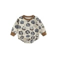 thumbnail image 1 of xiaxaixu Barboteuse pour Bébé Garçon, Manches Longues Col Rond Imprimé Citrouille Automne Vêtements d'Halloween, 1 of 9