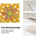 thumbnail image 6 of Summer Pillow Covers 18 X 18 Inch Set of 2, Polka Dot Yellow Watercolor Flower Decor Throw Pillow Covers Farmhouse Boho Outdoor Decorative Pillowcase for Couch Home Sofa Living Room, 6 of 6