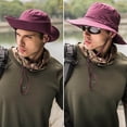 thumbnail image 2 of Sombrero de pescador con protección UV para hombre, sombrero para el sol, sombrero de pescador, sombrero de paja para exteriores para pesca y caza, 2 of 10
