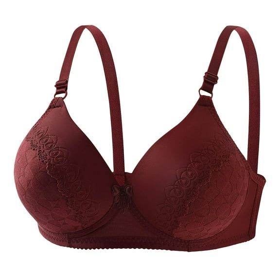 Push up Lightly Bra for Women Adjustable Straps Underwire Bralette Padded T-Shirt Lined Seamless Everyday Brassiere