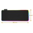 thumbnail image 4 of Gaming Mouse Pad with LED Light - 80x30cm - RGB Black Black - Computer Accessory, 4 of 5