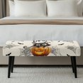 thumbnail image 5 of XYZCANDO Cat Spider Web Pattern Polyester Spandex Fabric Bench Covers with Anti Scratch, Comfortable Soft Bench Slipcover for Dining Room, 5 of 9