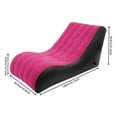 thumbnail image 3 of ToppiJoy Rose-red Inflatable Sofa Bed with Air Pump, Backrest Bed Lounger for Sleeping Reading, BBL Inflatable Chair Folding Sofa Bed Blow up Sofa Air Chair for Relaxation Camping, 3 of 25
