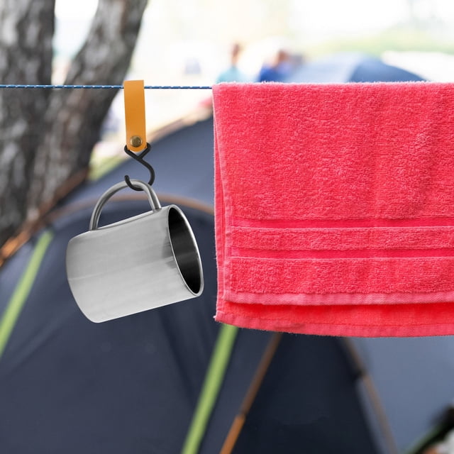 FOMIYES 10Ud Portátiles De Cuero PU Para Camping Uso Exterior Y De Utensilios