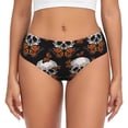 thumbnail image 1 of Fotbe Butterfly Skull Calzones Estampados para Mujer – Ropa Interior de Algodón, Cómoda, Suave y Elástica-XX-Large, 1 of 6