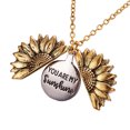 thumbnail image 1 of Collar de girasol Regalo dulce Accesorio para mujer Colgante de letra de doble capa Cadena de oro rosa Qarigey, 1 of 6