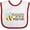 White and Red, variant on Inktastic Bee Positive Cute Bee Boys or Girls Baby Bib