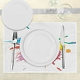 thumbnail image 3 of Ambesonne Colorful Place Mats Set of 4, Grunge Pacifism Theme, Standard Size, Multicolor, 3 of 6