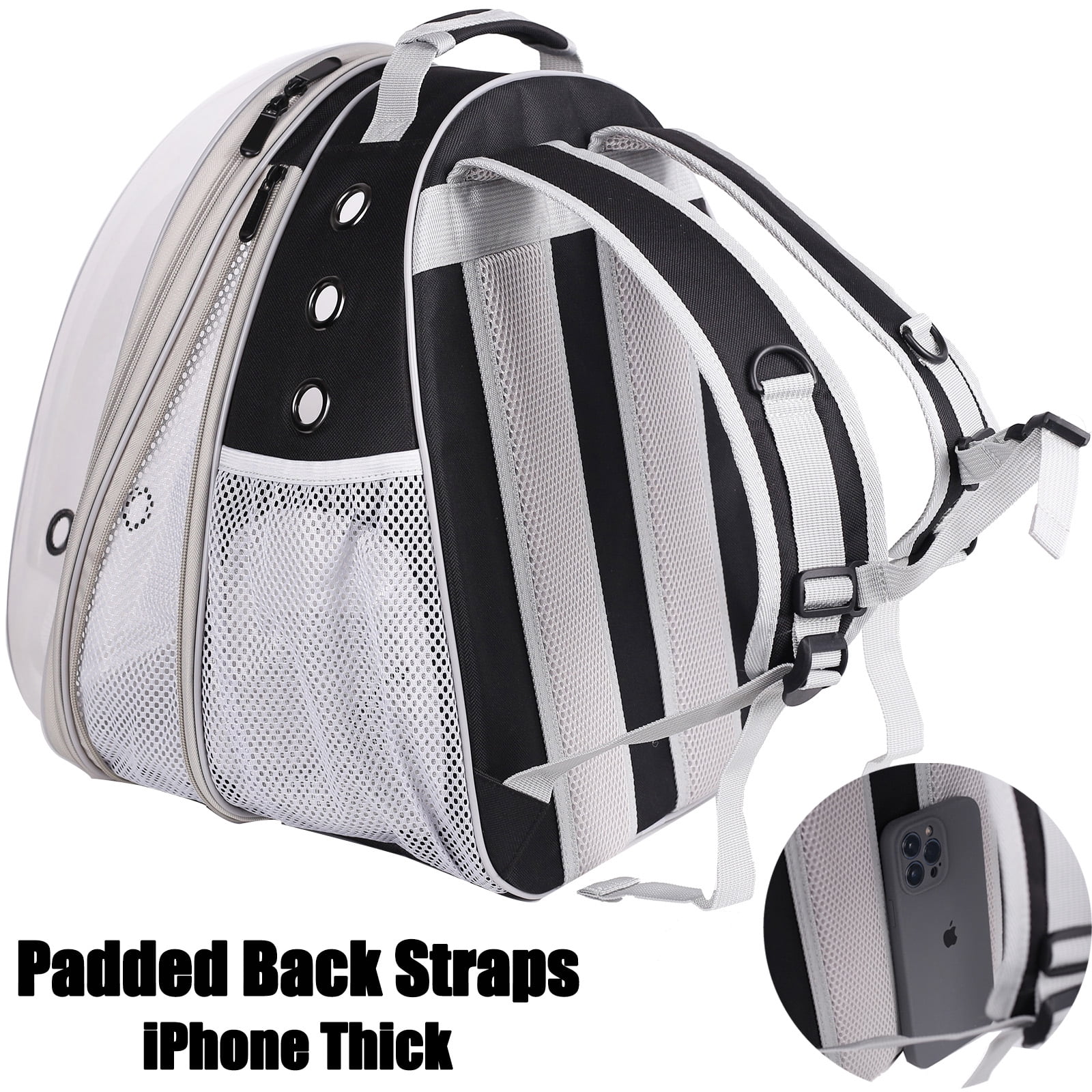 Halinfer Front Expandable Cat Backpack Carrier,Pet Carrier Backpack for Large Fat Cat and Small Puppy, Fit up to 20 lbs